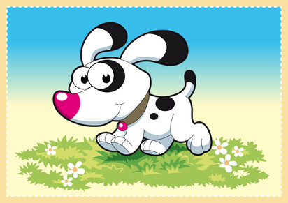 Carte d'anniversaire pour enfant avec chien