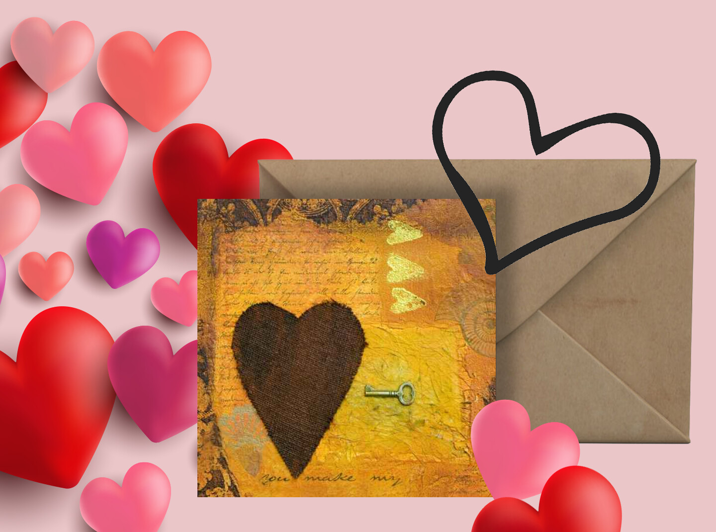 Carte gratuite clé de mon coeur - Carte à partager ou à envoyer gratuitement
