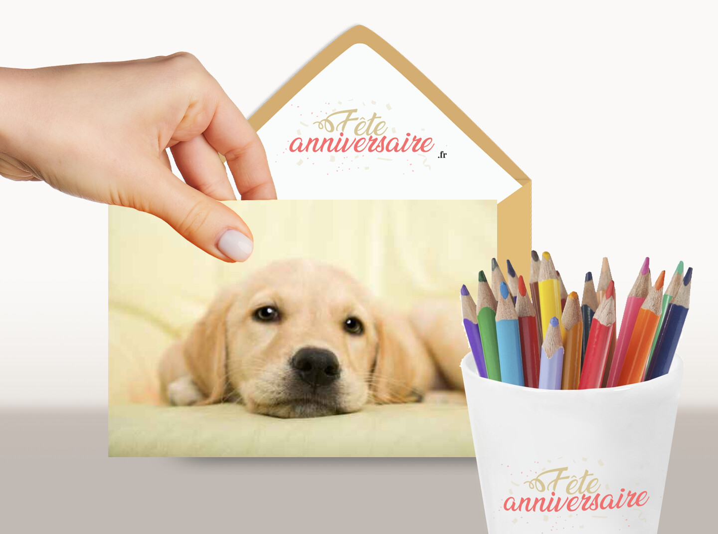 Carte de voeux chien