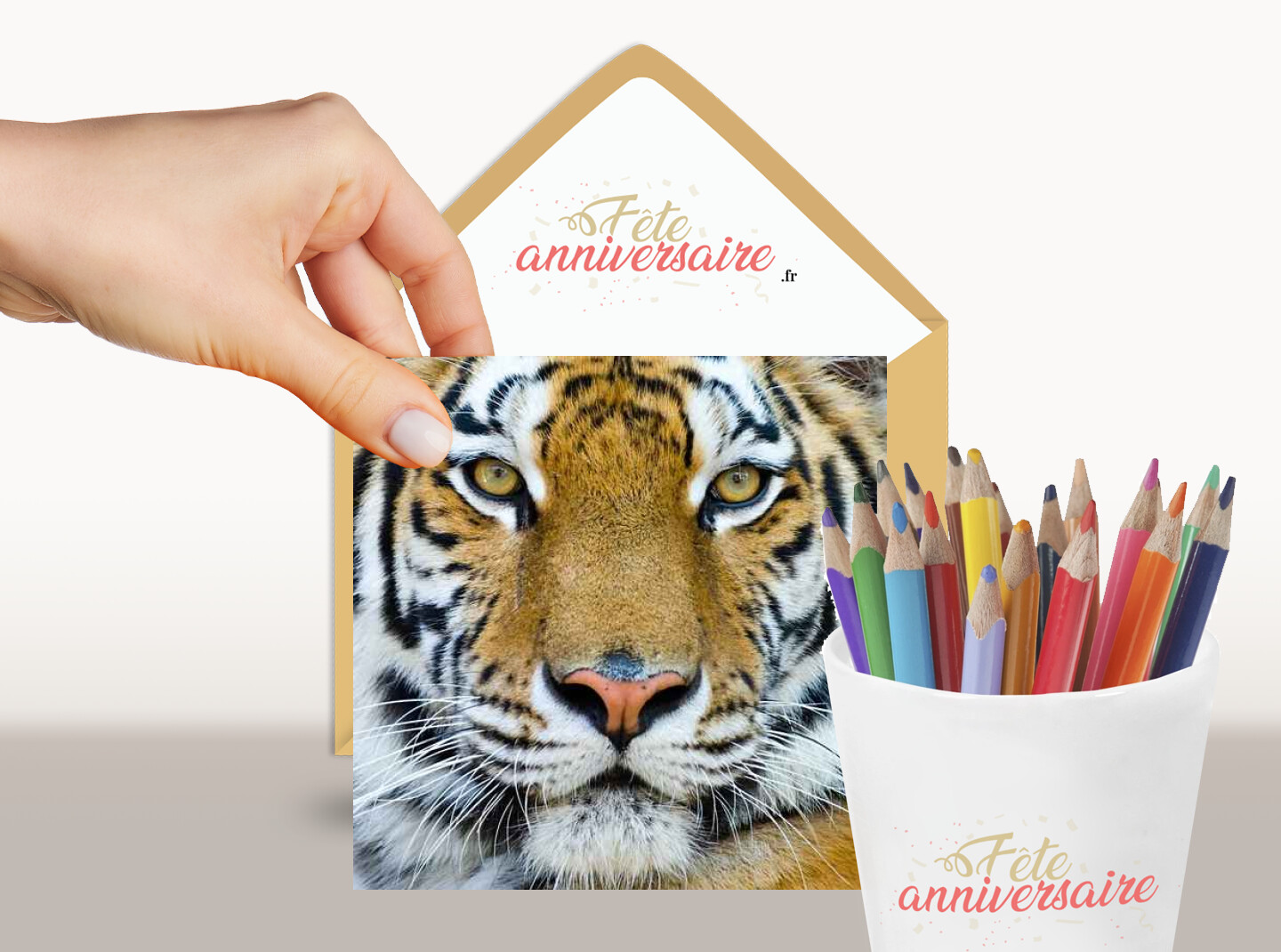 Carte de voeux tigre - cartes de voeux gratuites