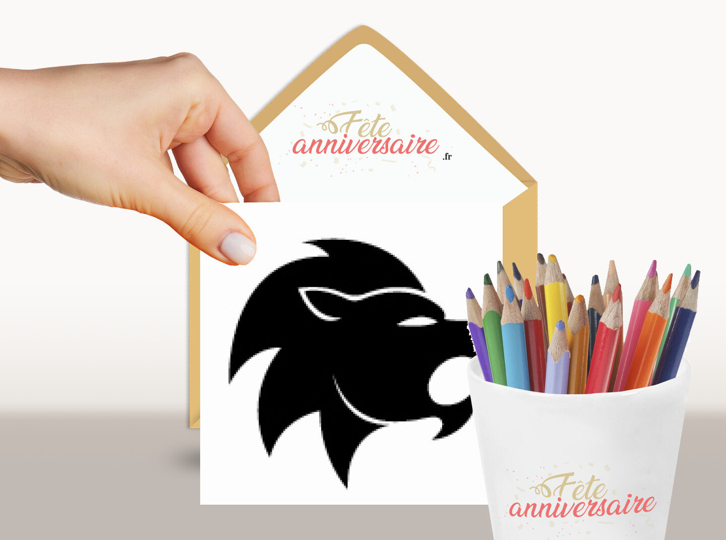 Carte signe astrologique lion