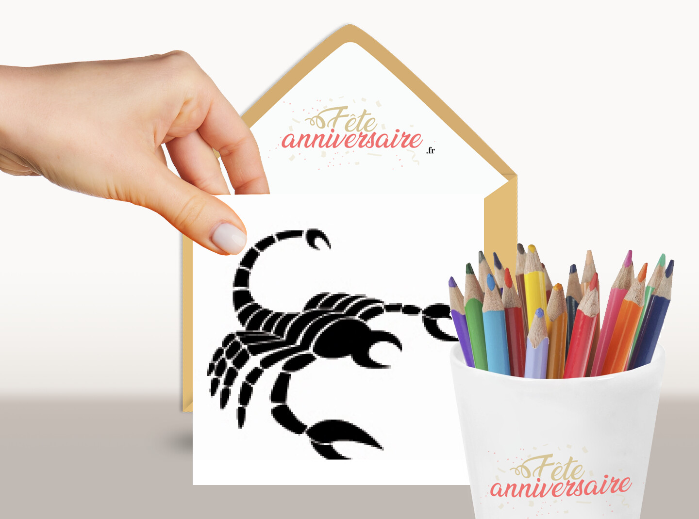 Carte signe astrologique scorpion