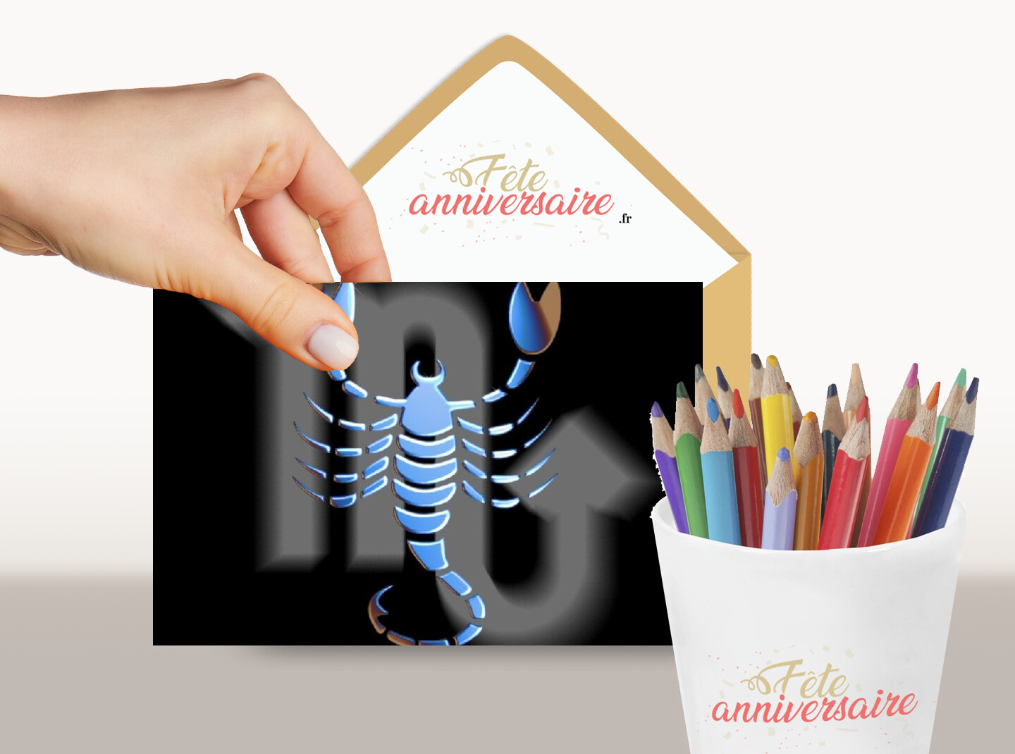Carte signe du zodiaque : Le scorpion
