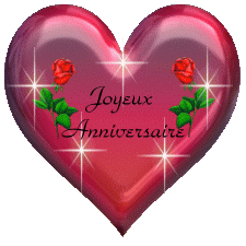 Joyeux anniversaire - Coeur animé