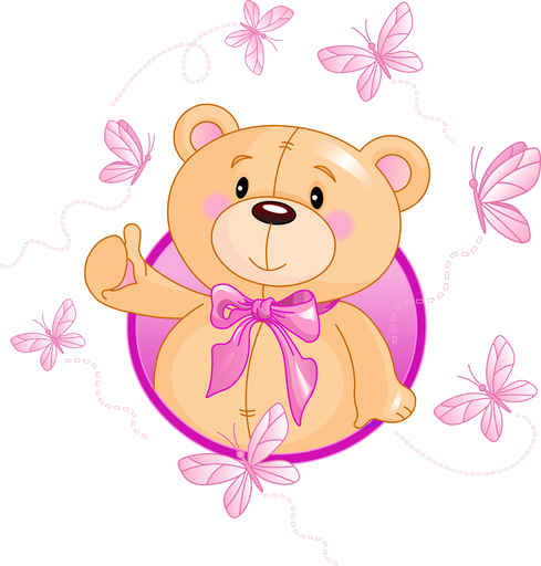 Ours - carte anniversaire pour fille