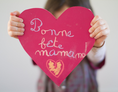 Carte bonne fête Maman - Un coeur pour ta fête
