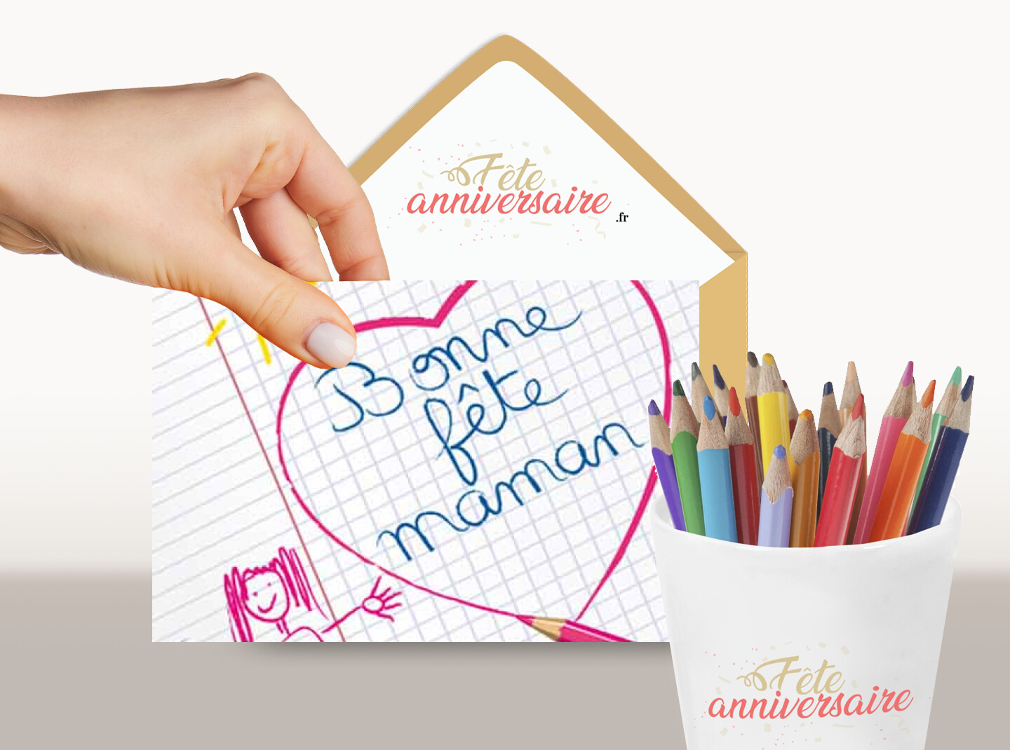 Bonne fête maman ! Carte de voeux fête des mères
