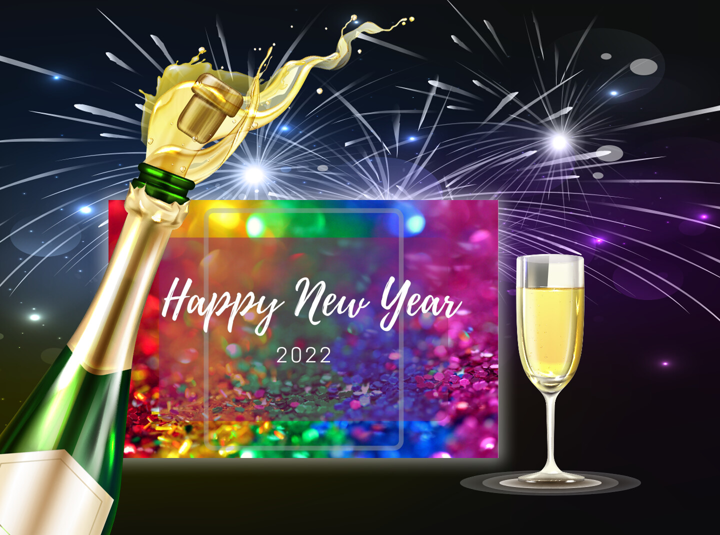 Carte de voeux gratuite "Bonne année !"