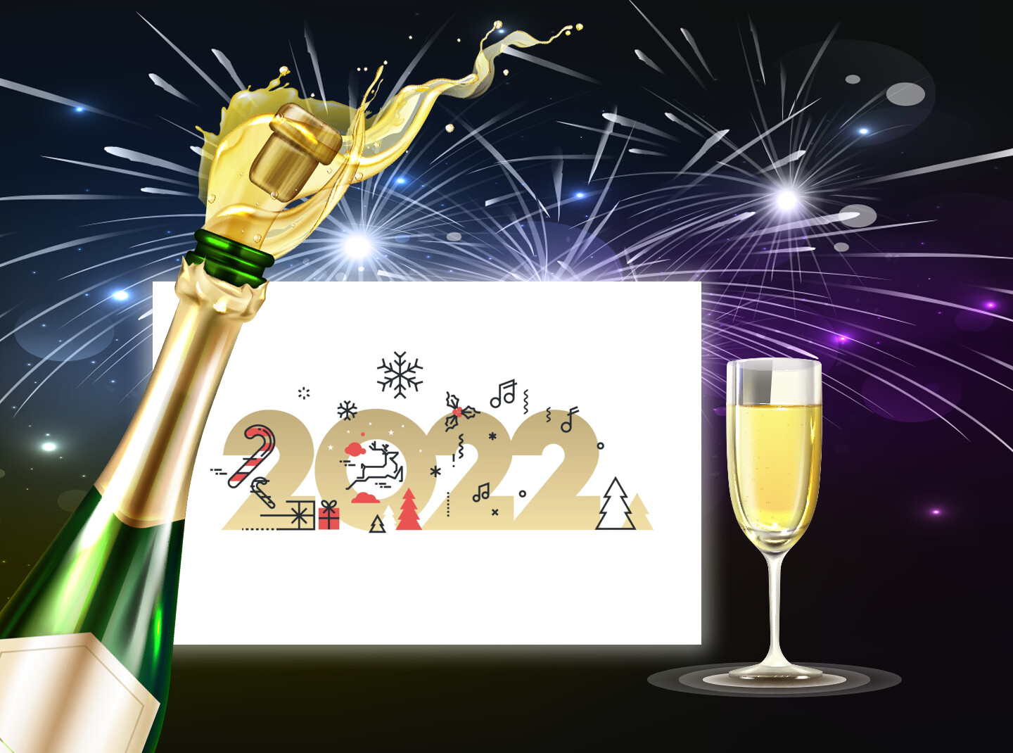 Carte virtuelle de voeux : Bonne Année