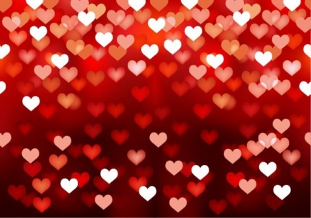 Carte virtuelle à coeurs pour la saint Valentin