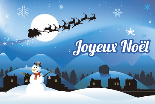 Carte virtuelle - Joyeux noël Bleu