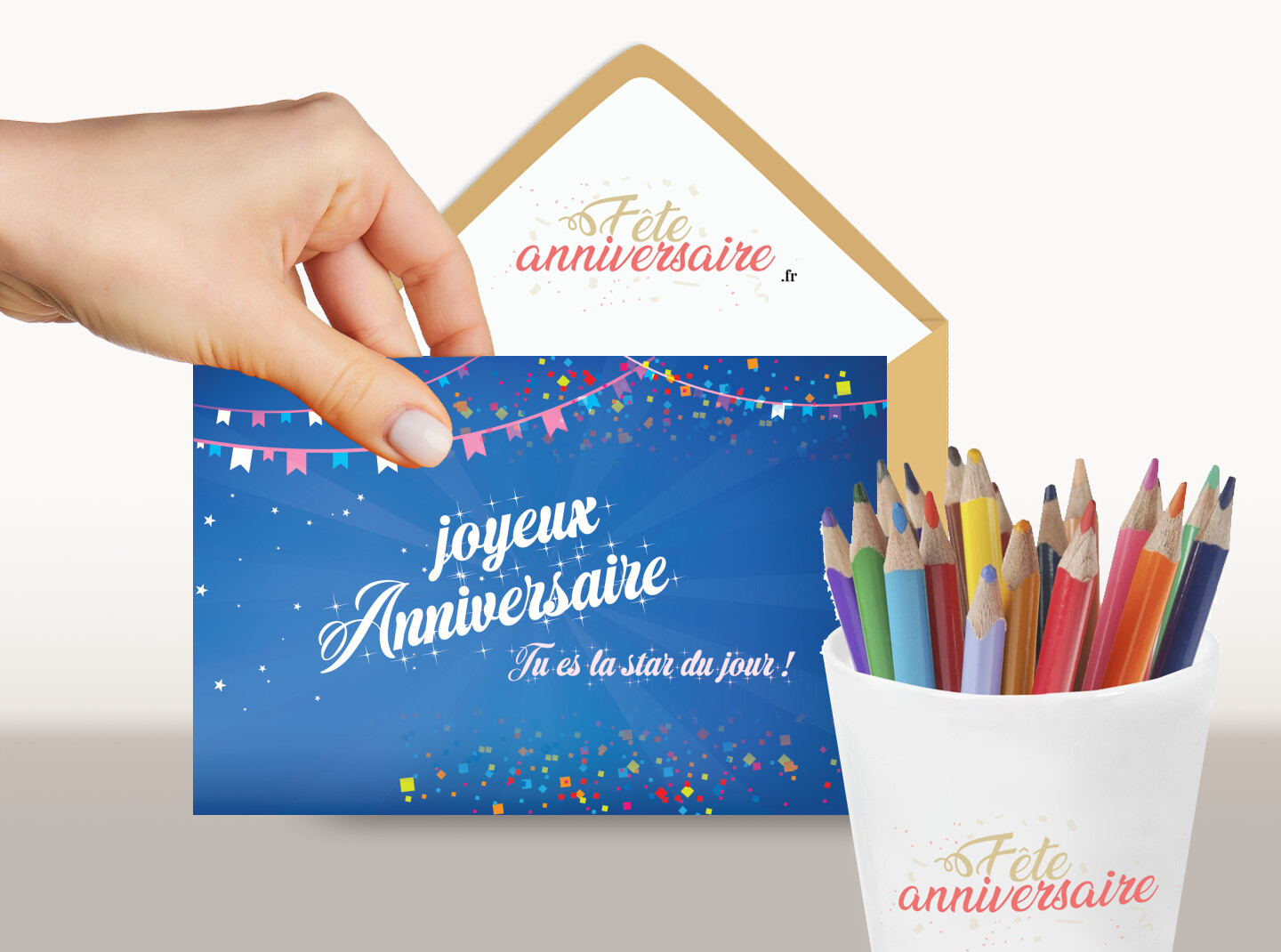 Carte Joyeux anniversaire : Tu est la star du jour