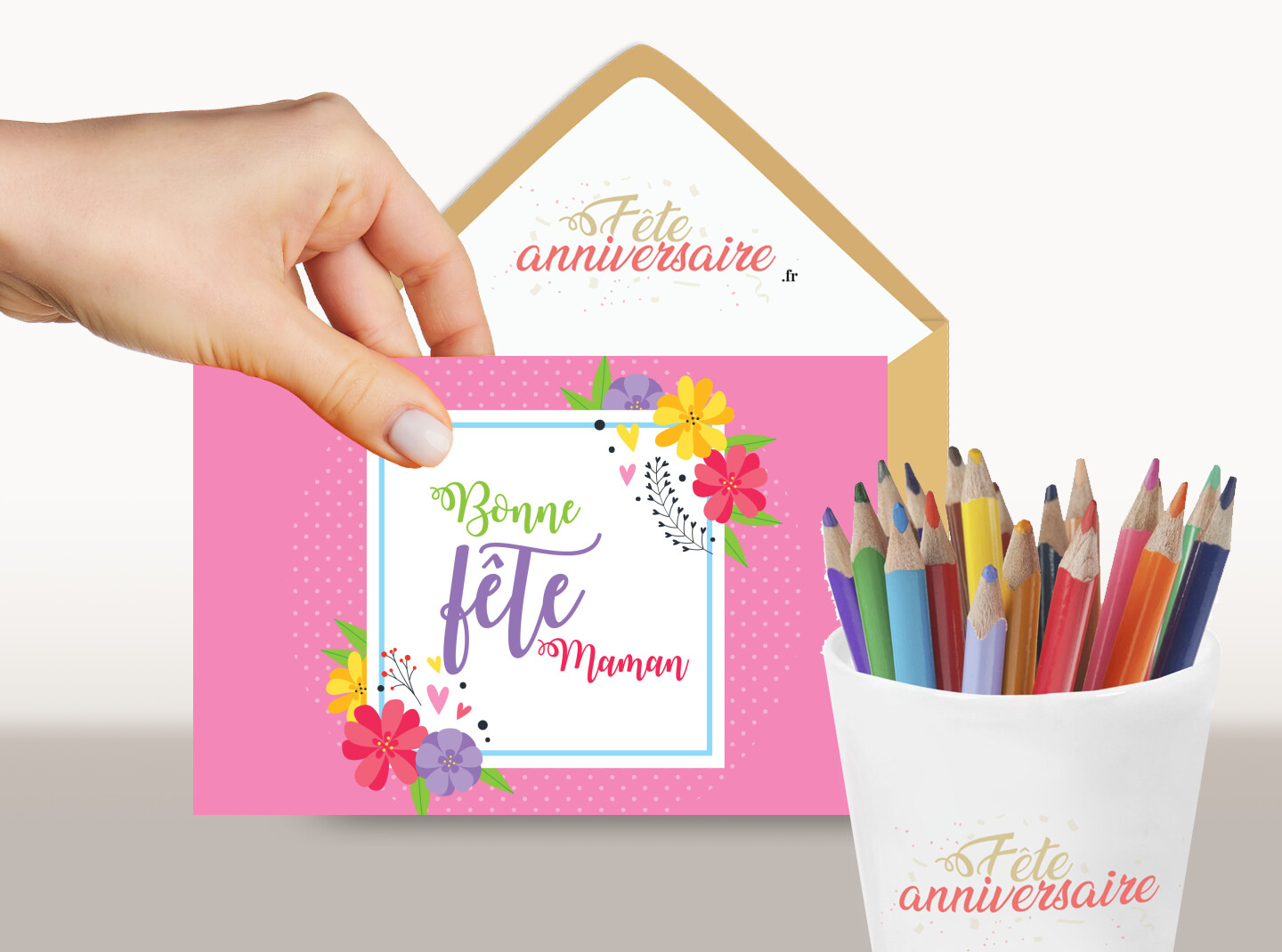 Fête des mères : Carte gratuite rose