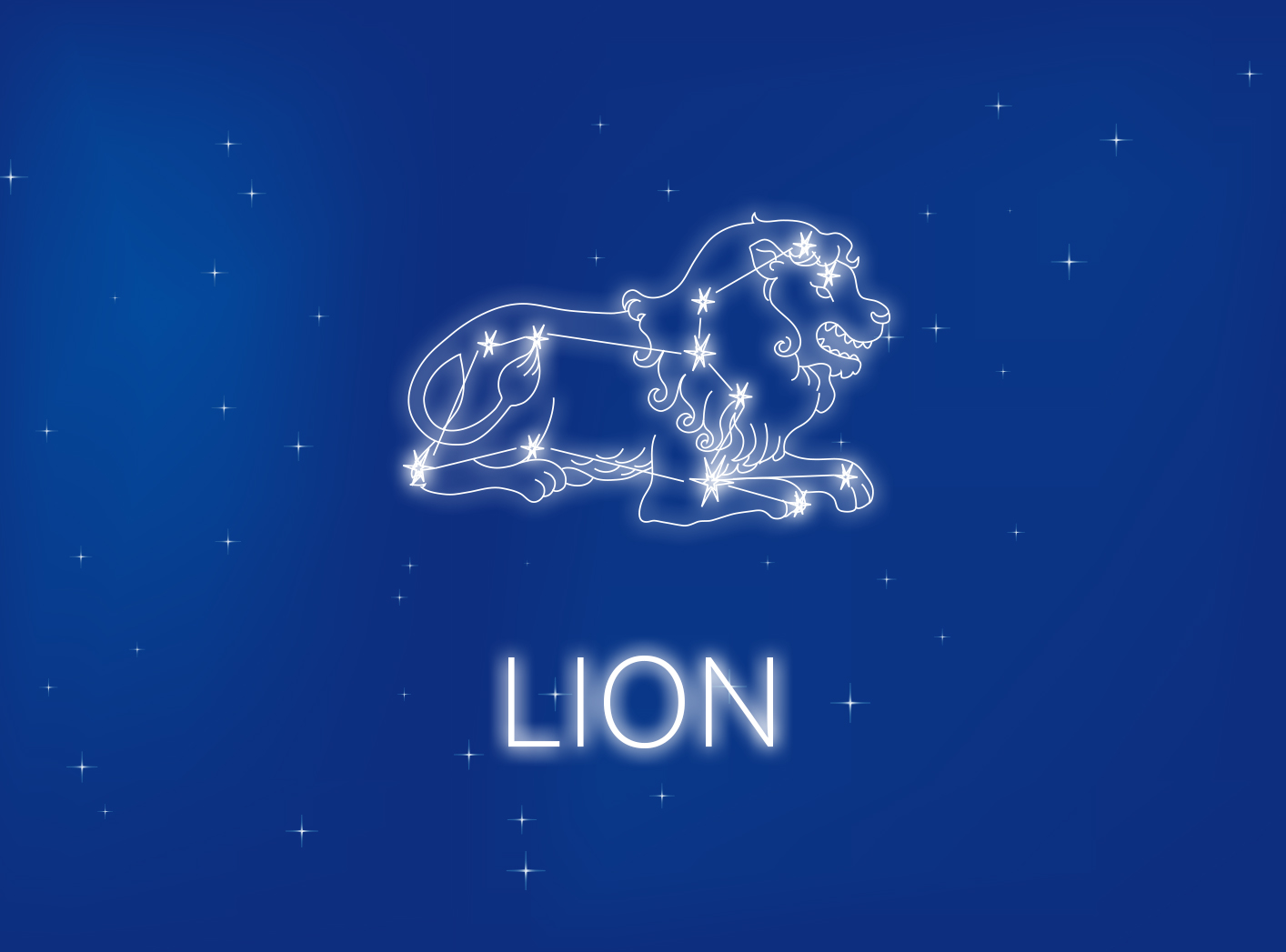 Carte du signe du zodiaque gratuite Lion du 23 juillet au 22 août