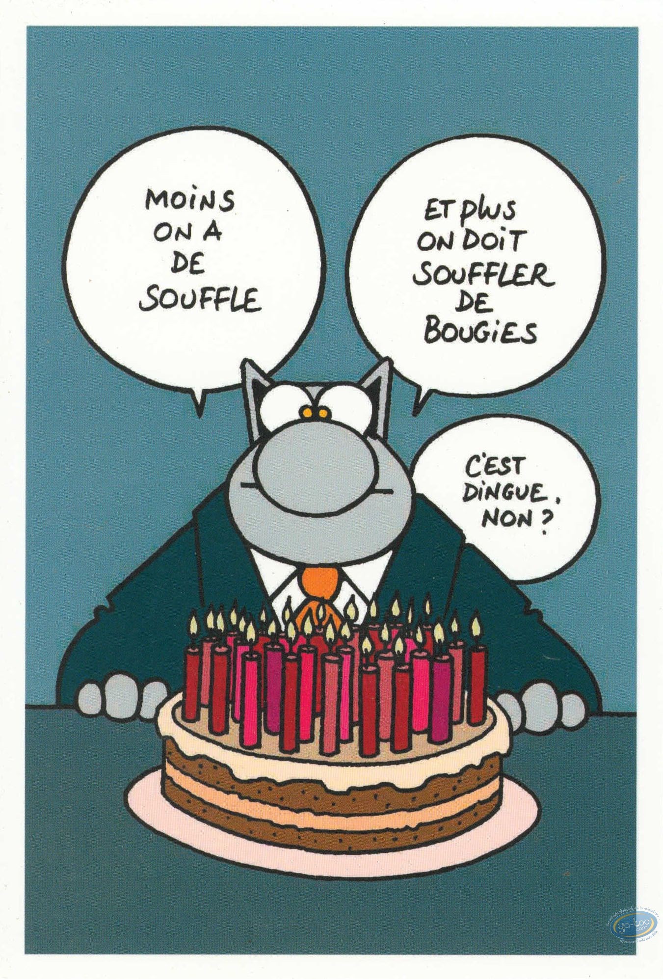 Carte d'anniversaire humoristique: de nombreuses bougies