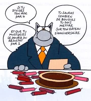 Carte d'anniversaire humoristique rébus pour un petit calcul de bougies !