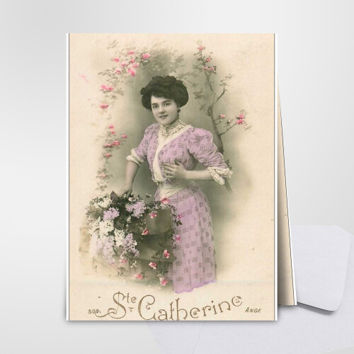 Lot De 16 Cartes Sainte Catherine - Carte Postale - Papier 350 G/m² - Fabriqué En France