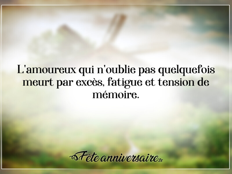 Citation anniversaire amoureux oublié