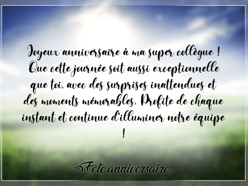 Message d'anniversaire sympa message d'anniversaire sympa pour une collègue