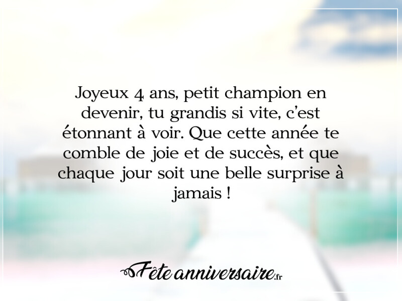 4 ans déjà ! Texte anniversaire