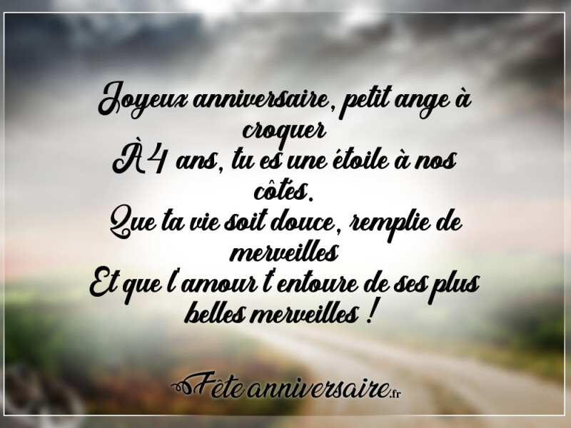 Anniversaire 4 ans fille