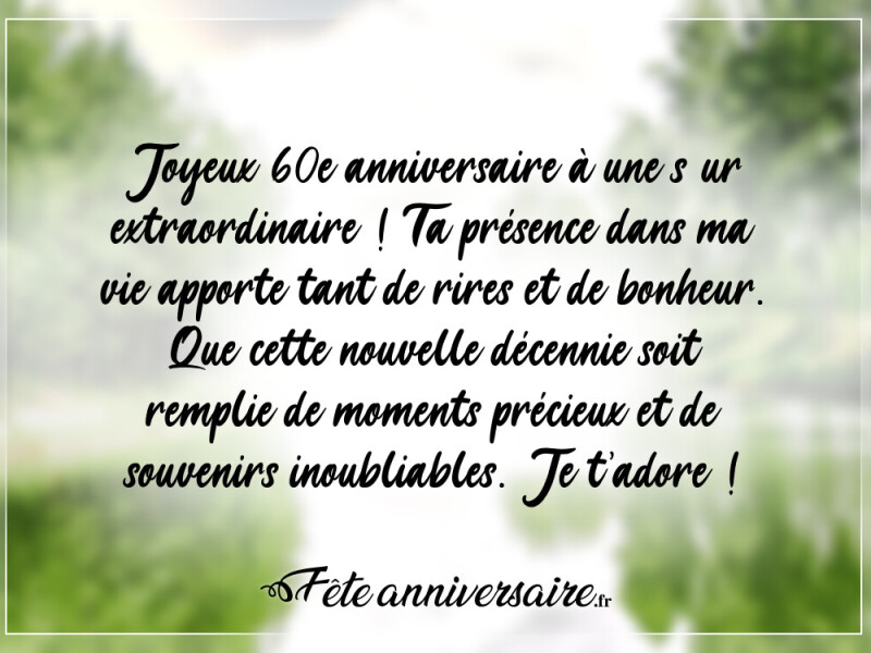 Texte anniversaire 60 ans texte anniversaire 60 ans soeur