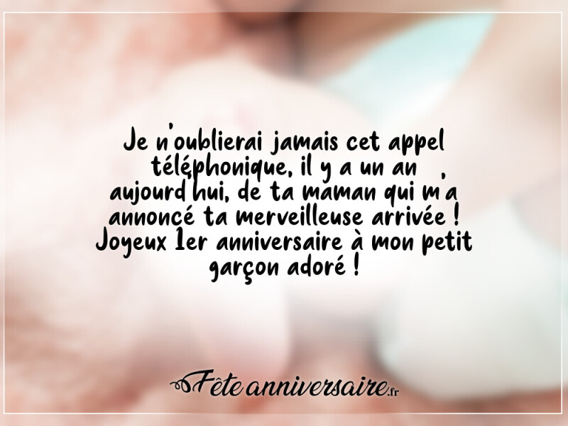 Texte anniversaire enfant texte anniversaire pour un enfant d'un an