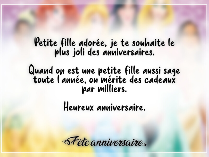 Texte Anniversaire Enfant Texte D Anniversaire Petite Fille