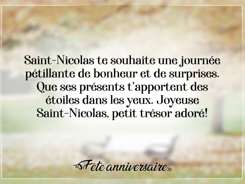 Texte de fête texte de saint nicolas pour toi !