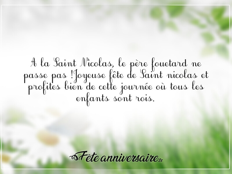 Texte de fête message de saint nicolas pour toi