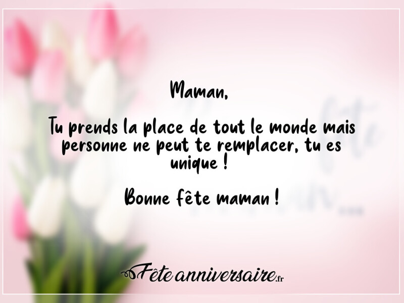 Texte de fête bonne fête maman