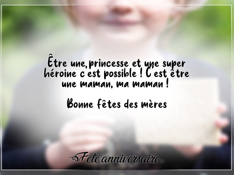 Texte de fête la princesse héroine