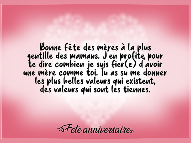 Texte de fête les valeurs qui sont les tiennes