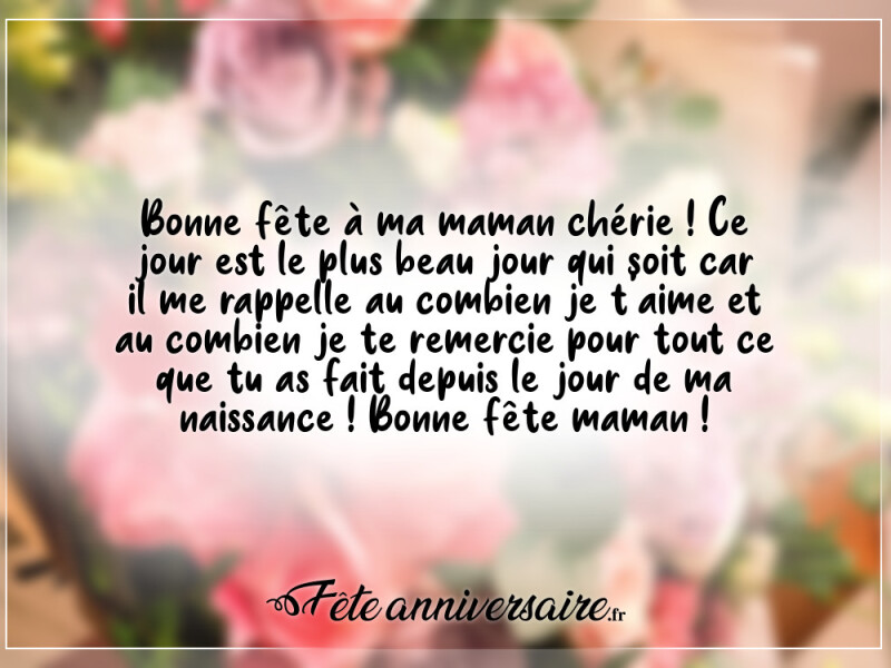 Texte de fête texte : merci maman