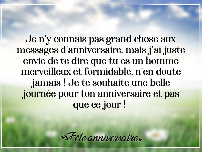 Texte d'anniversaire homme joyeux anniversaire mon ami !