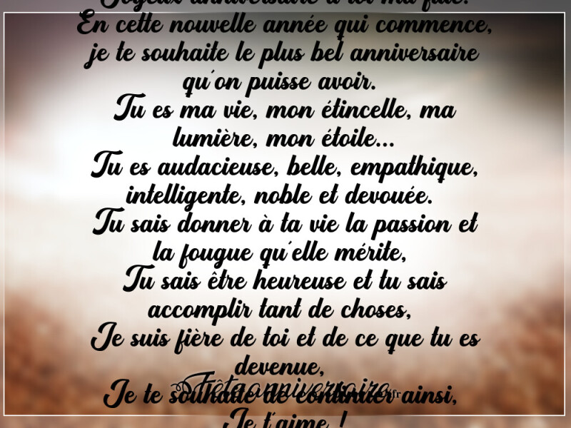 Texte anniversaire touchant texte anniversaire touchant à ma fille