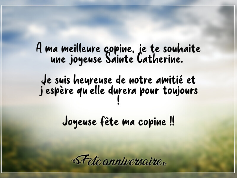 Texte de fête message sainte catherine amie