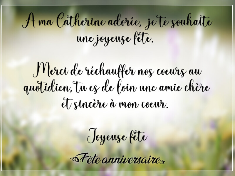 Texte de fête message touchant sainte catherine